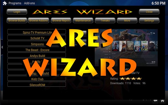 how to install ares wizard on android