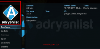 How to Install Adryanlist Kodi Addon on Krypton and Firestick