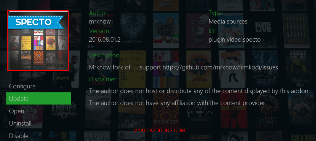 How to Install Specto Kodi addon on Krypton and Firestick