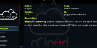 How to Install cCloud TV Kodi addon on Krypton and Firestick