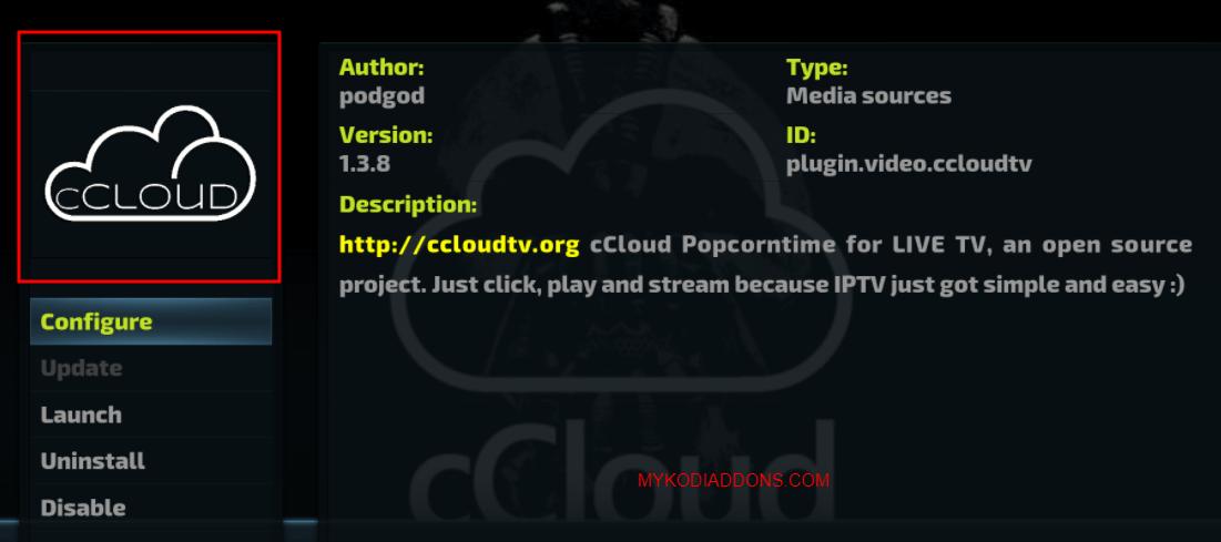 How to Install cCloud TV Kodi addon on Krypton and Firestick