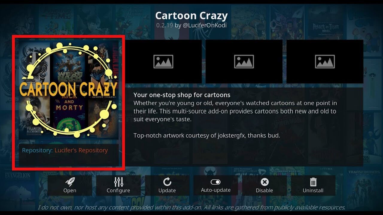 How to install Cartoon Crazy kodi on Krypton