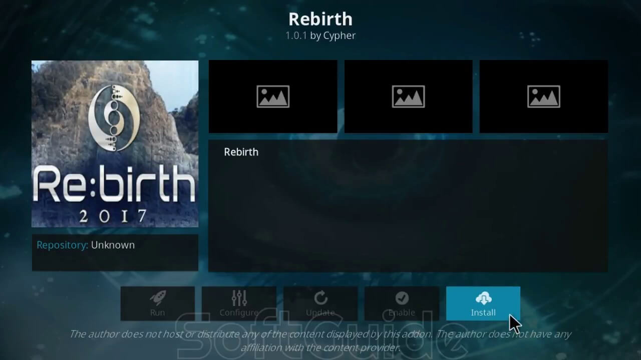 How to install Rebirth 2017 Kodi addon on krypton