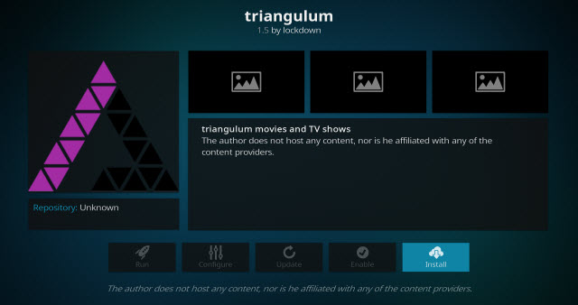 How to Install Triangulum Kodi addon on Krypton 17.