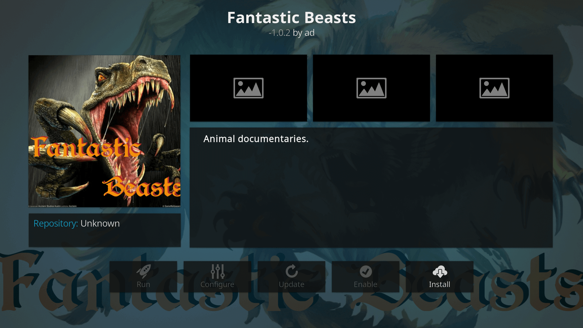 How to Install Fantastic Beasts Kodi addon on Krypton