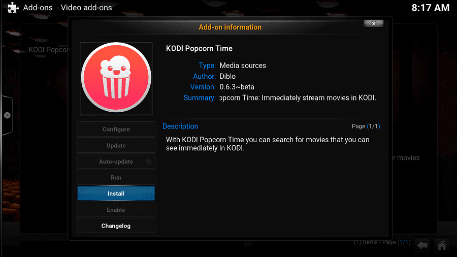 How To Install Popcorn Time Kodi On Firestick Krypton 17