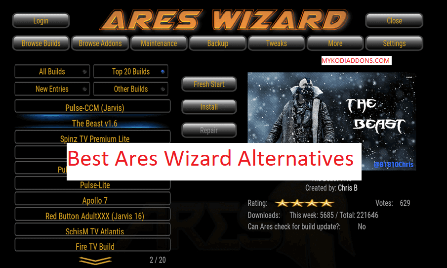 new ares wizard for kodi