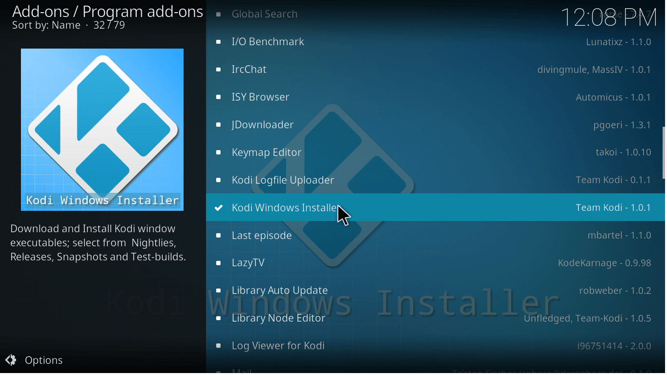Kodi 20.2 instal the last version for windows