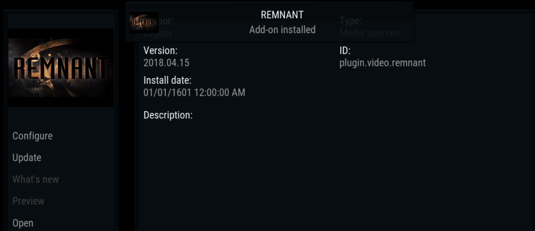 How to Install Remnant Kodi addon on Krypton and Firestick