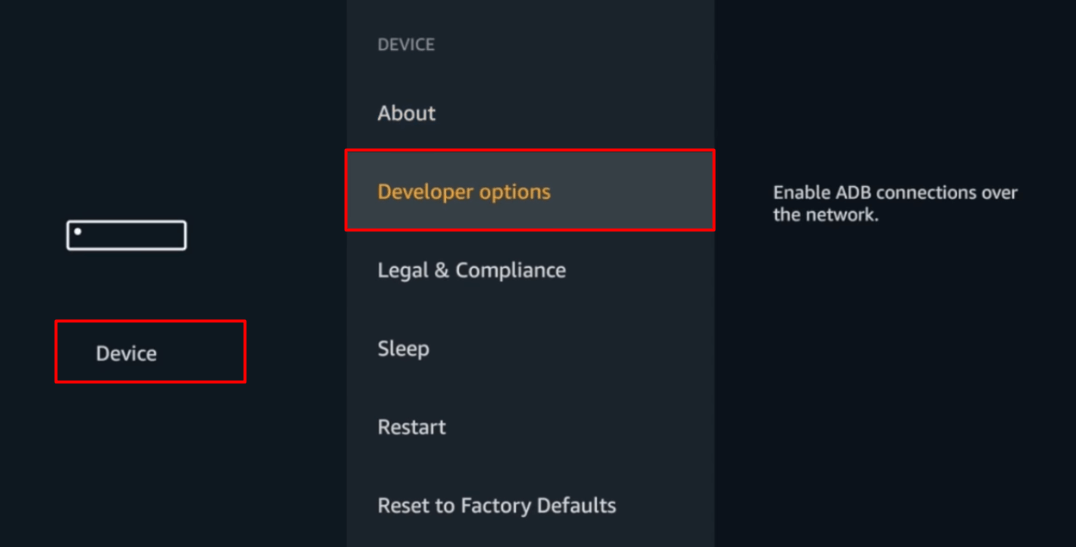 Developer Options