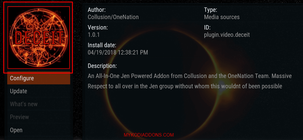 How to Install Deceit Kodi addon on Krypton Firestick