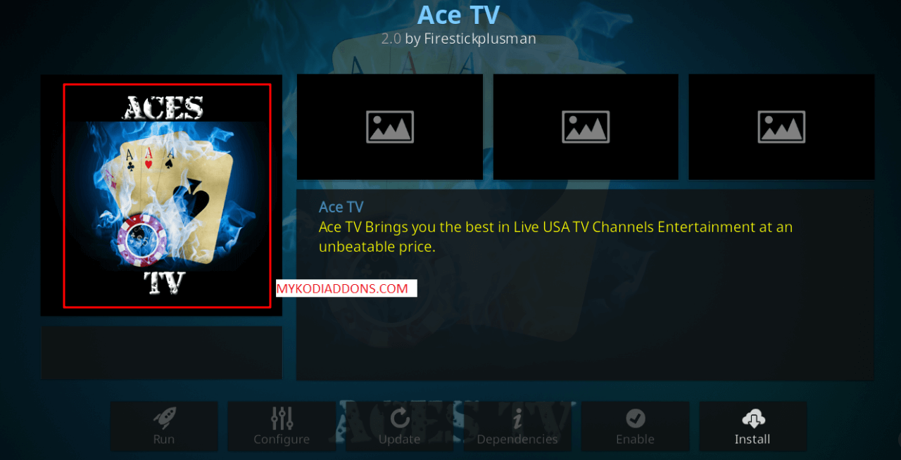 How to Install Ace TV Kodi Addon on Krypton