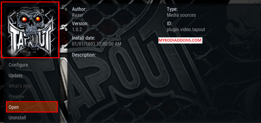 How to Install Tapout Kodi addon on Krypton 2018