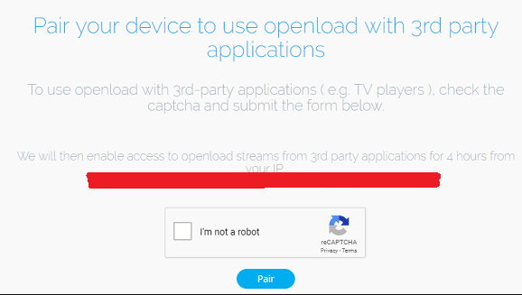 Complete Captcha Verification to Pair Openload