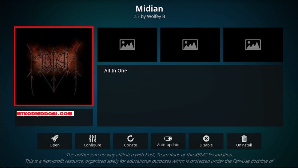 hoe te installeren Midian Kodi Addon op Krypton