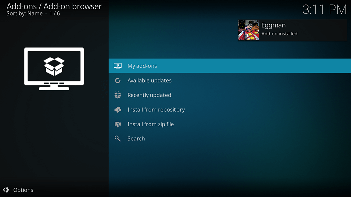 Eggman Addon Installed