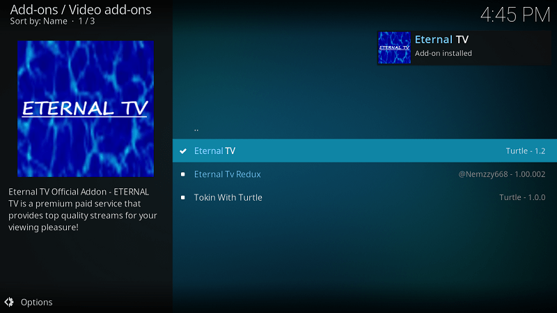 How to Install Eternal TV Kodi Addon on Leia