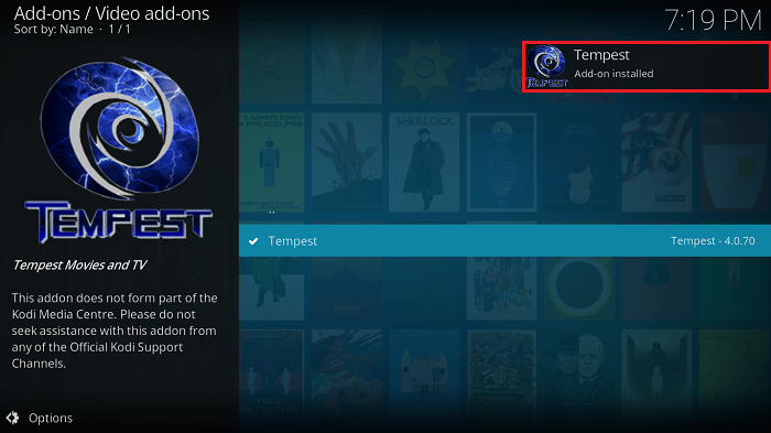 How to Install Tempest on Kodi