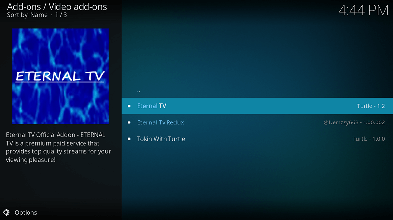 Select Eternal TV Addon