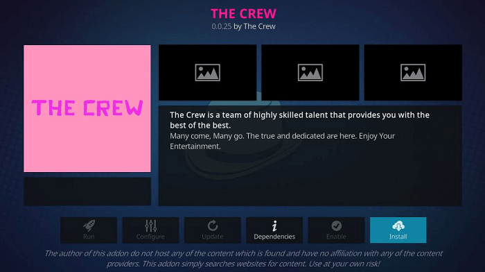 How to Install The Crew Kodi Addon on Leia