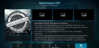 How to Install Apocalypse 720 Kodi Addon