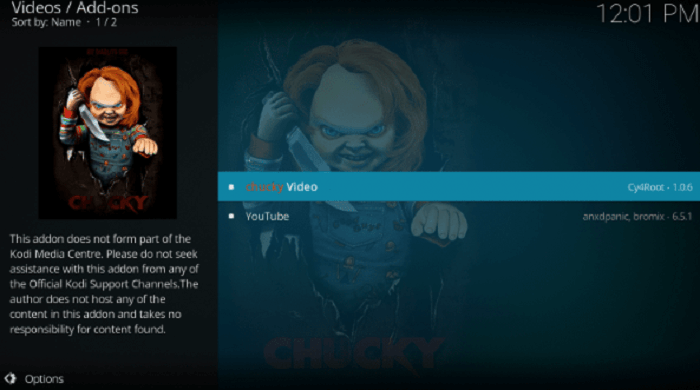 Chucky Kodi Addon